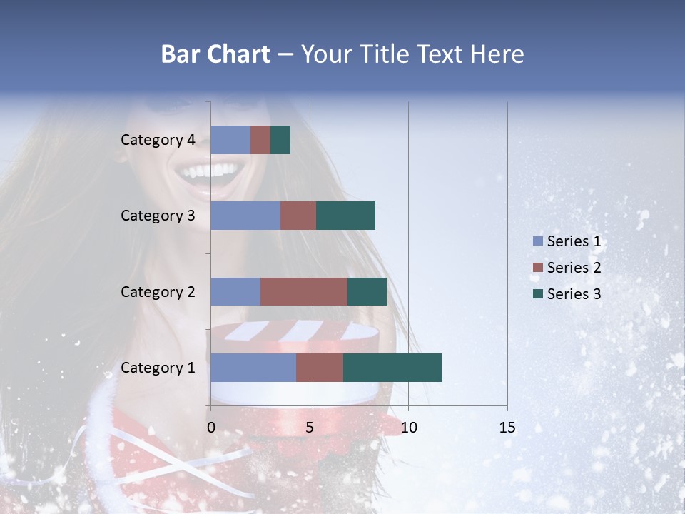 Christmas Ribbon Woman PowerPoint Template