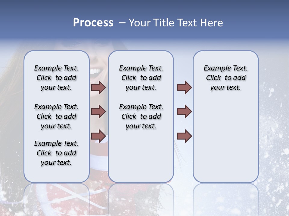 Christmas Ribbon Woman PowerPoint Template