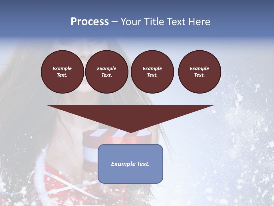 Christmas Ribbon Woman PowerPoint Template