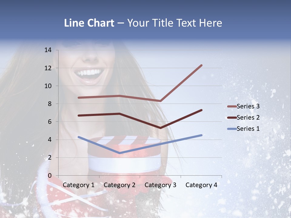 Christmas Ribbon Woman PowerPoint Template