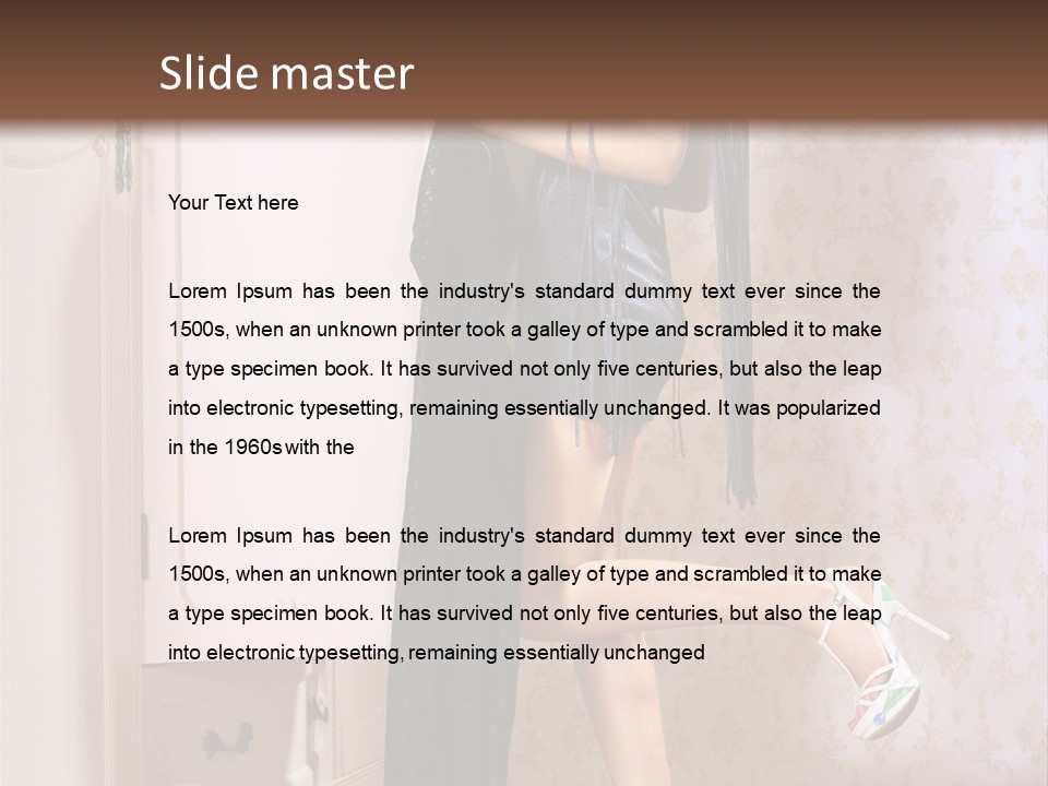 Beauty Textile Slidingdoor PowerPoint Template