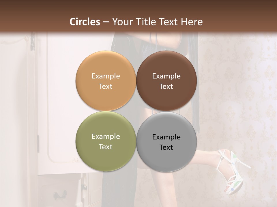 Beauty Textile Slidingdoor PowerPoint Template