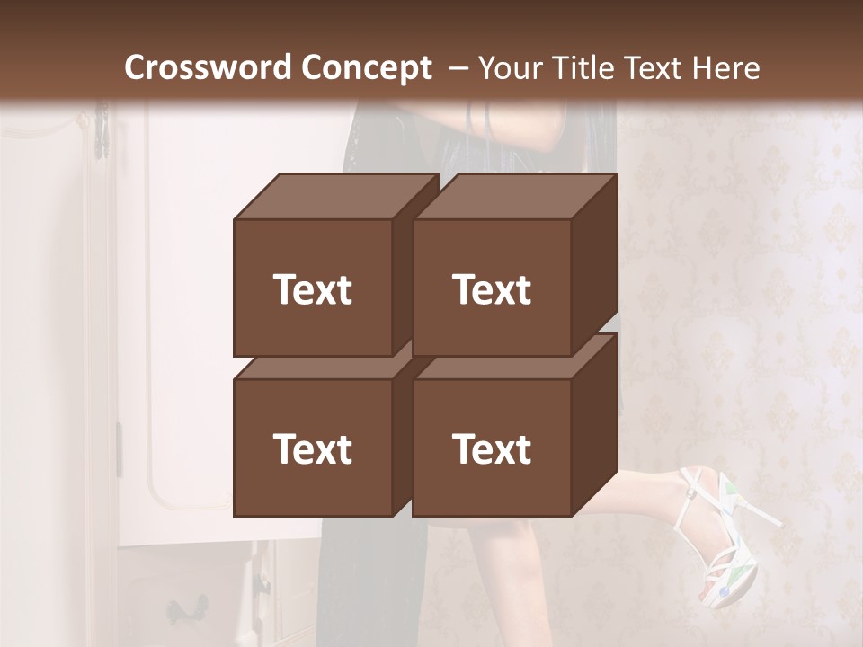 Beauty Textile Slidingdoor PowerPoint Template