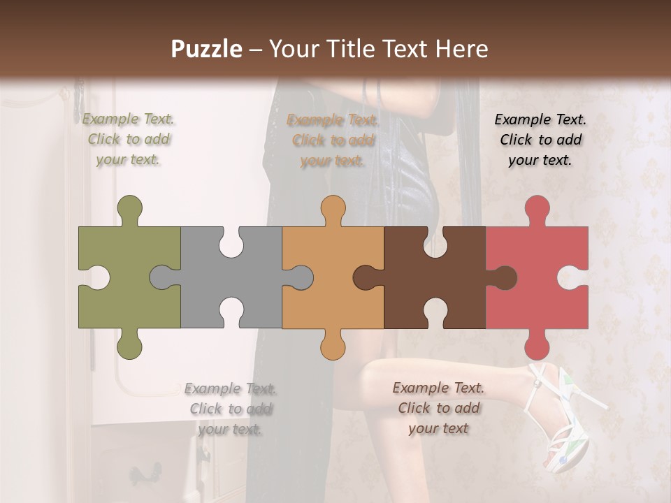 Beauty Textile Slidingdoor PowerPoint Template