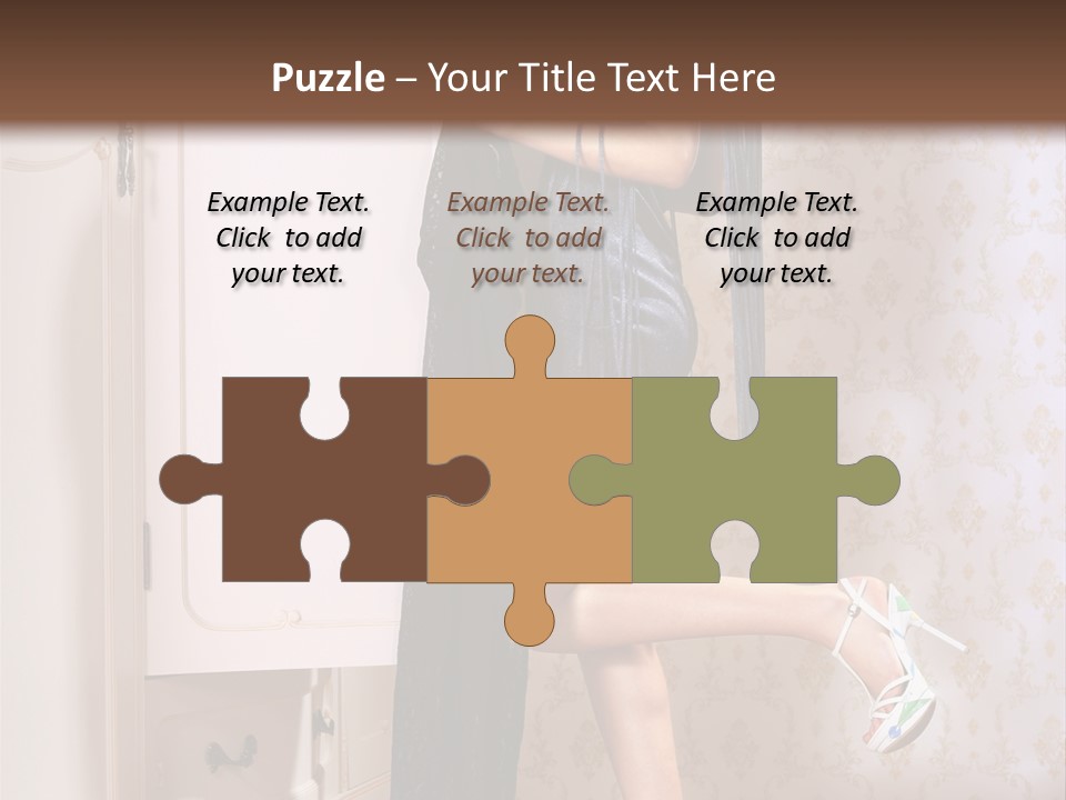 Beauty Textile Slidingdoor PowerPoint Template