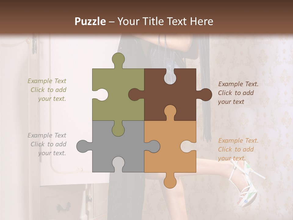 Beauty Textile Slidingdoor PowerPoint Template