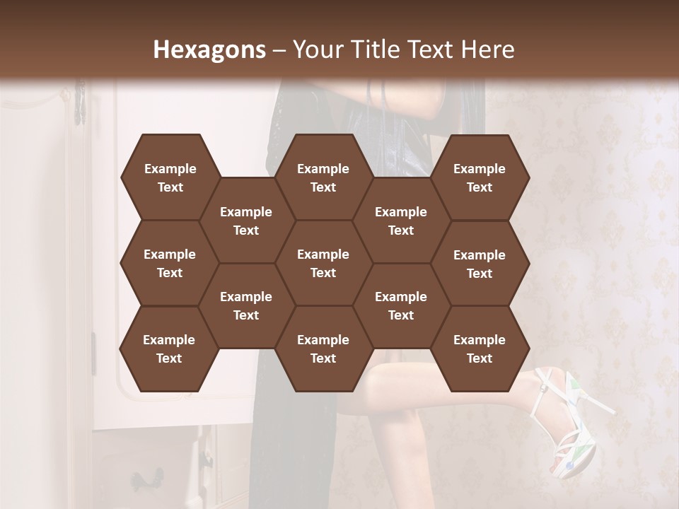 Beauty Textile Slidingdoor PowerPoint Template