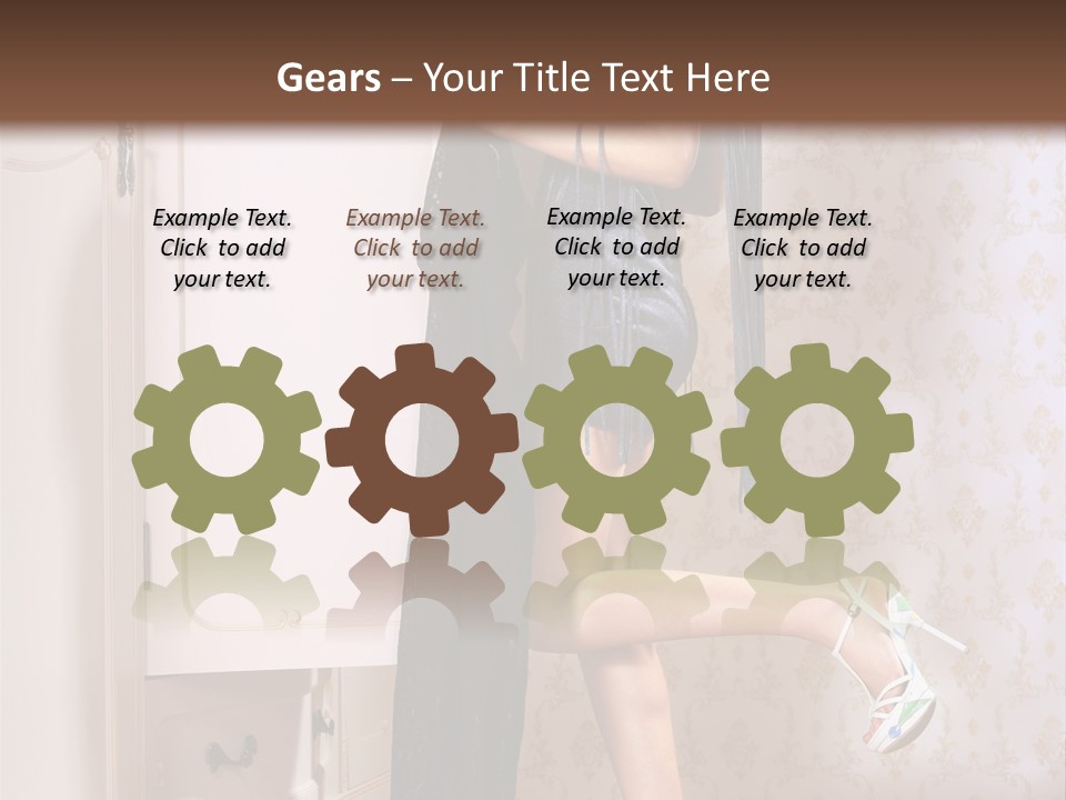 Beauty Textile Slidingdoor PowerPoint Template