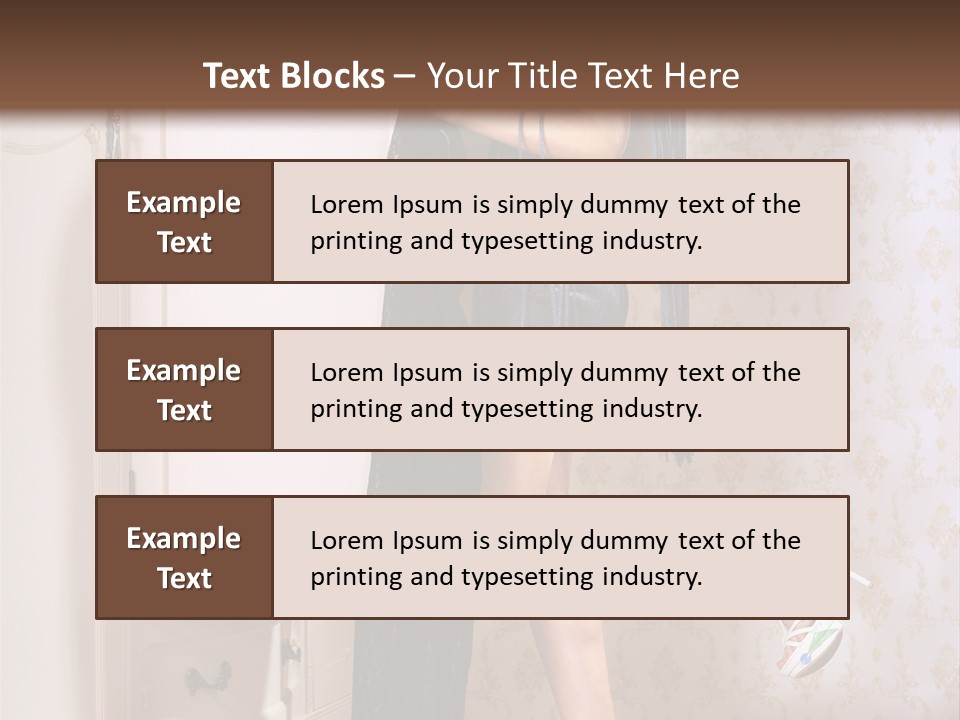 Beauty Textile Slidingdoor PowerPoint Template