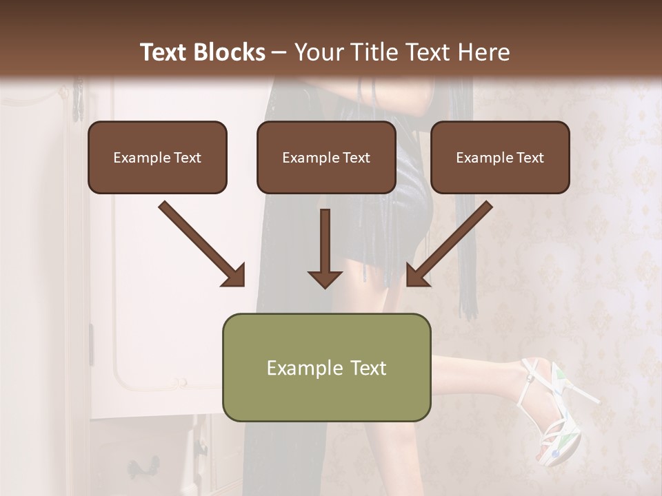 Beauty Textile Slidingdoor PowerPoint Template