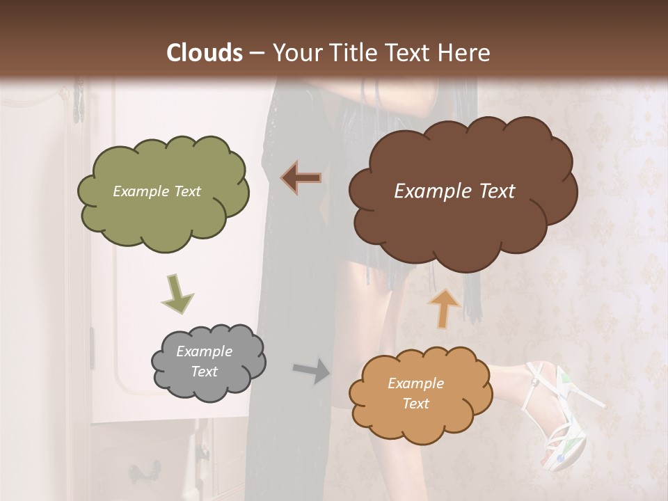 Beauty Textile Slidingdoor PowerPoint Template