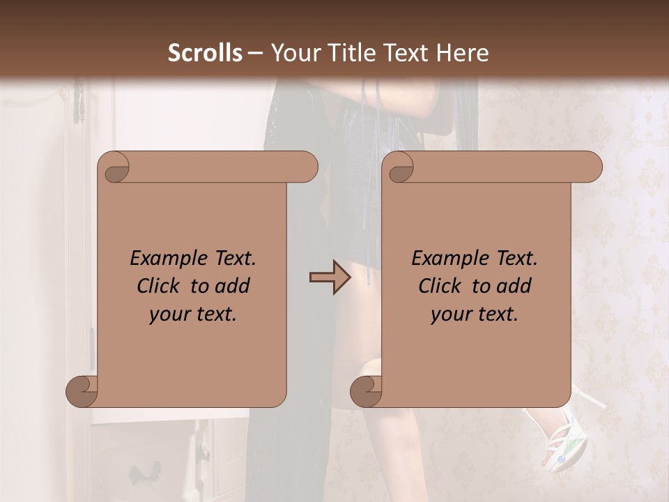 Beauty Textile Slidingdoor PowerPoint Template