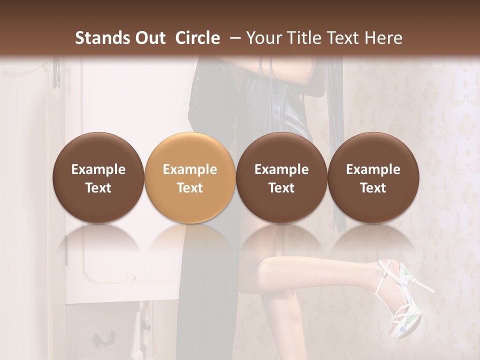 Beauty Textile Slidingdoor PowerPoint Template