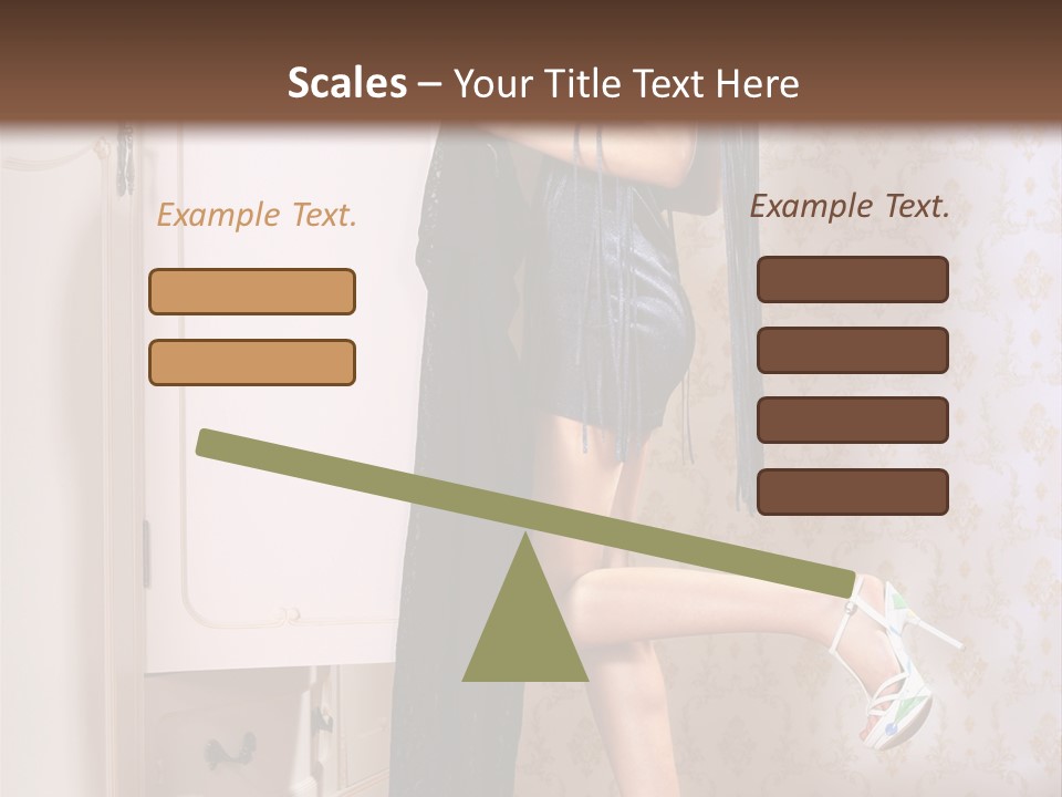 Beauty Textile Slidingdoor PowerPoint Template