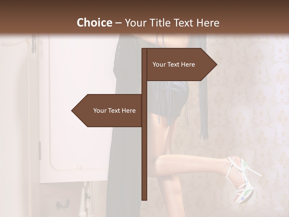 Beauty Textile Slidingdoor PowerPoint Template