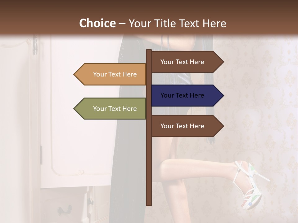 Beauty Textile Slidingdoor PowerPoint Template