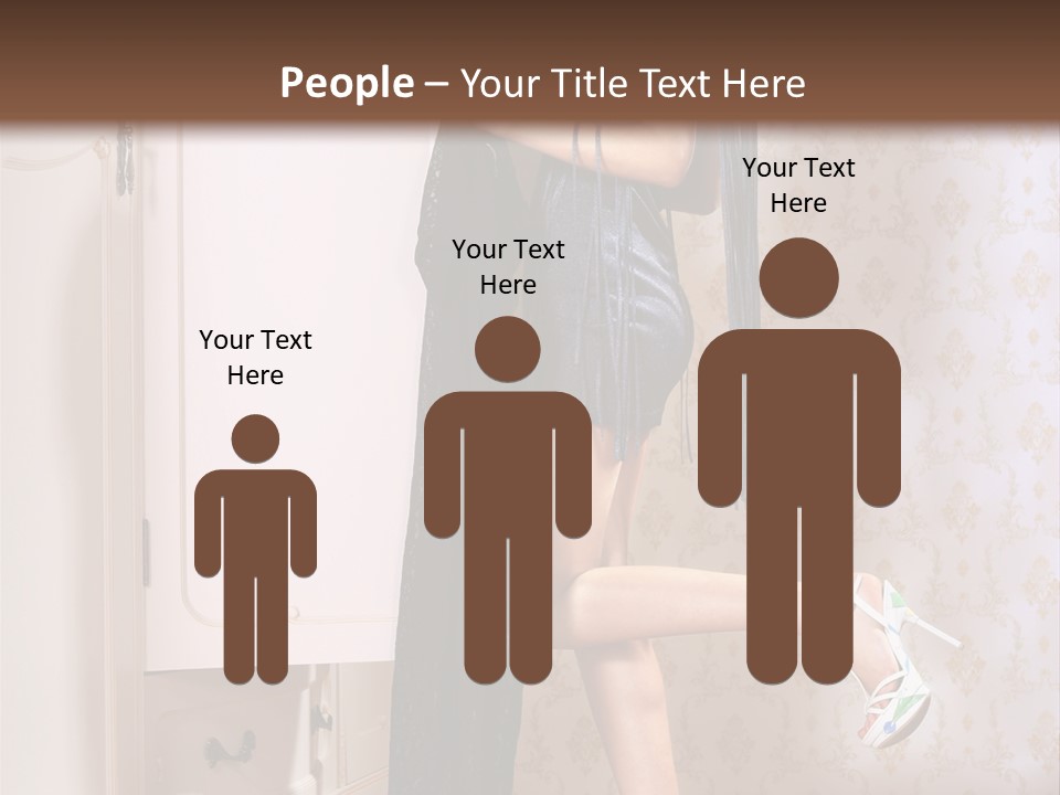 Beauty Textile Slidingdoor PowerPoint Template