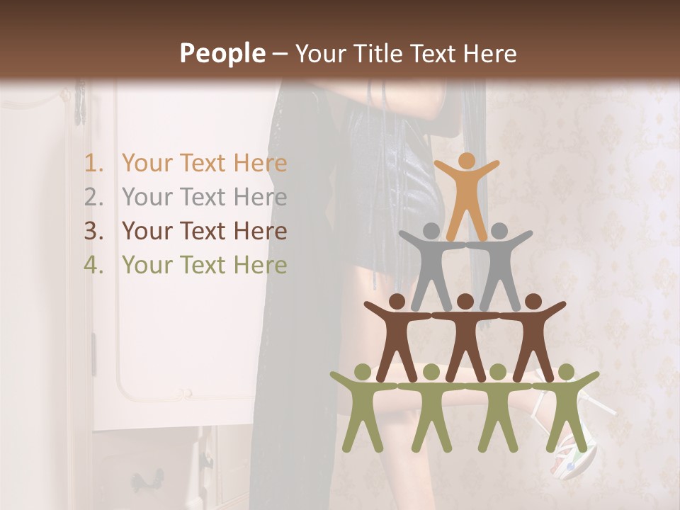 Beauty Textile Slidingdoor PowerPoint Template