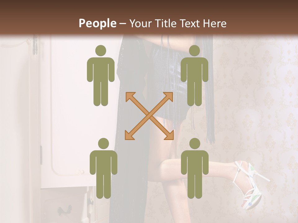 Beauty Textile Slidingdoor PowerPoint Template