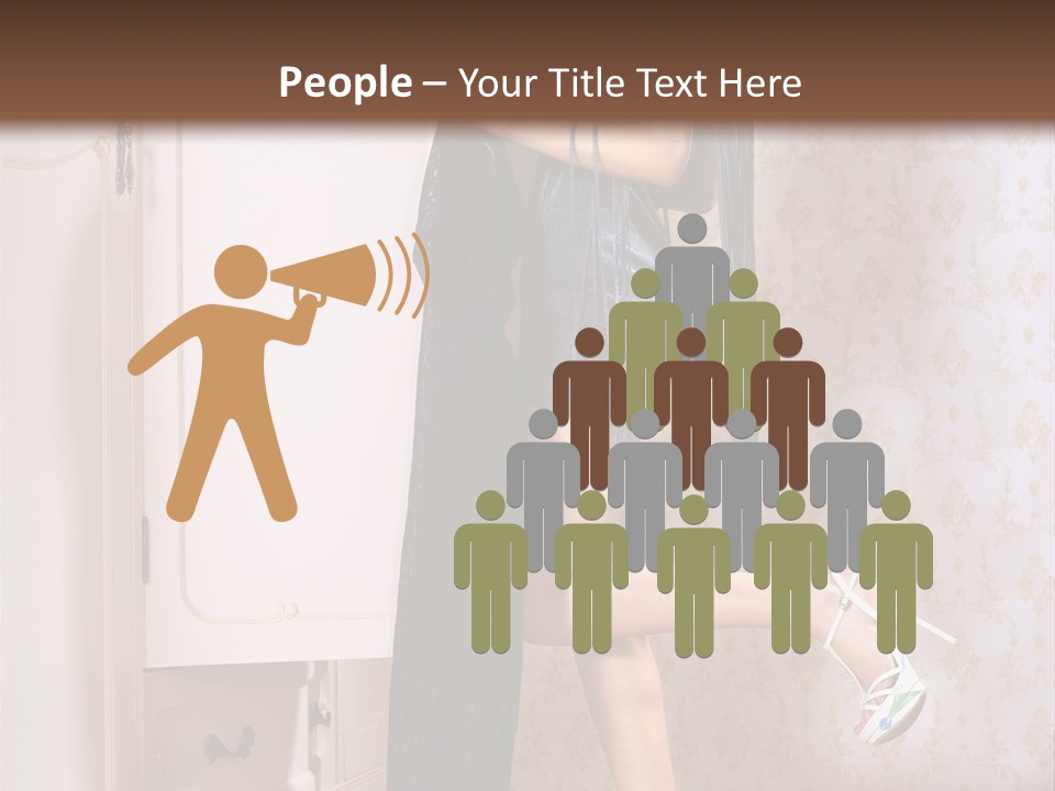 Beauty Textile Slidingdoor PowerPoint Template