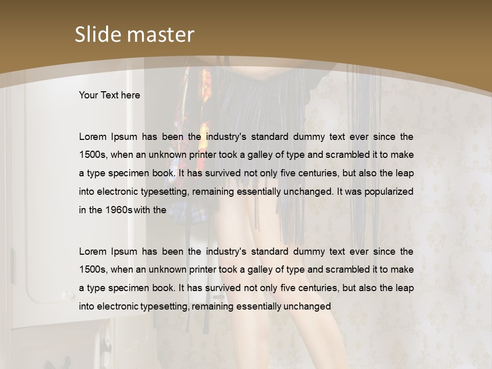 Attractive Female White PowerPoint Template