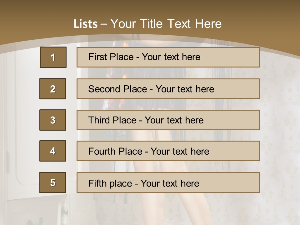 Attractive Female White PowerPoint Template