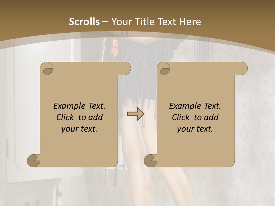 Attractive Female White PowerPoint Template