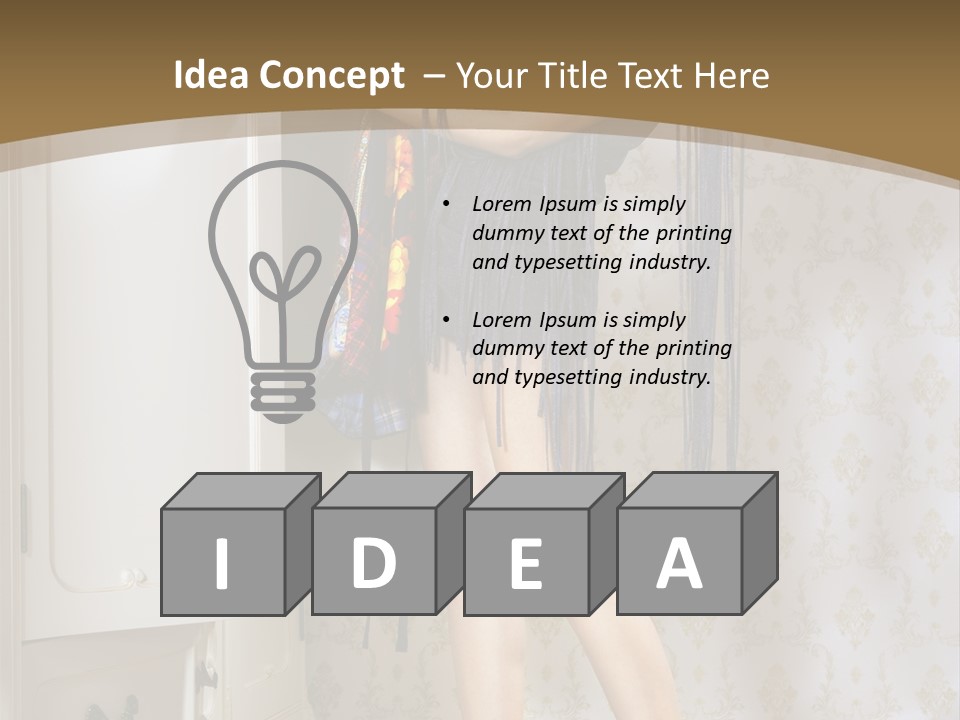 Attractive Female White PowerPoint Template