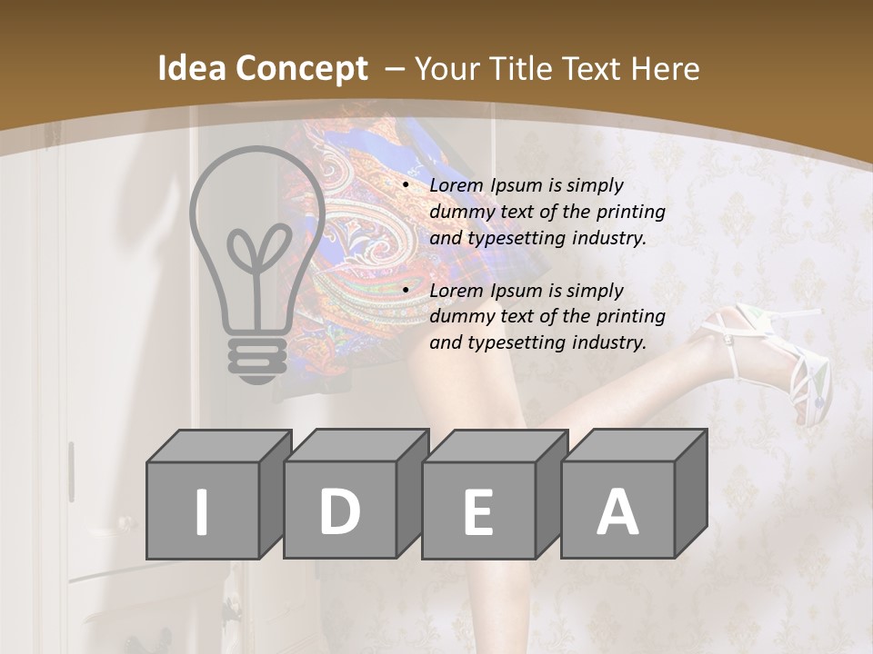 Consternation Interesting Hair PowerPoint Template