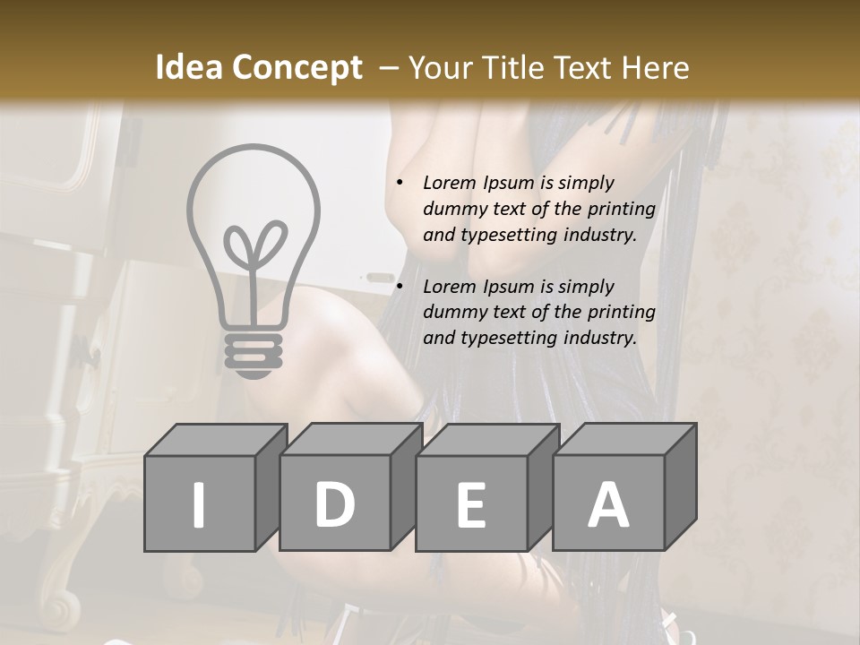 Girl Tshirt Fabric PowerPoint Template