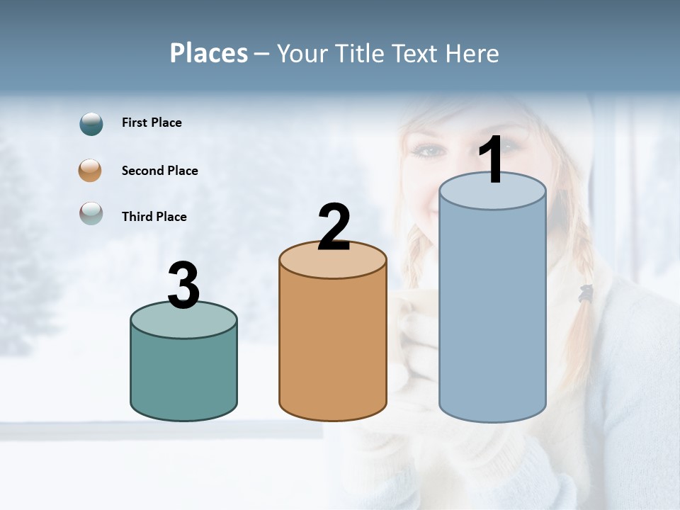 Young Adult Relaxing Lady PowerPoint Template