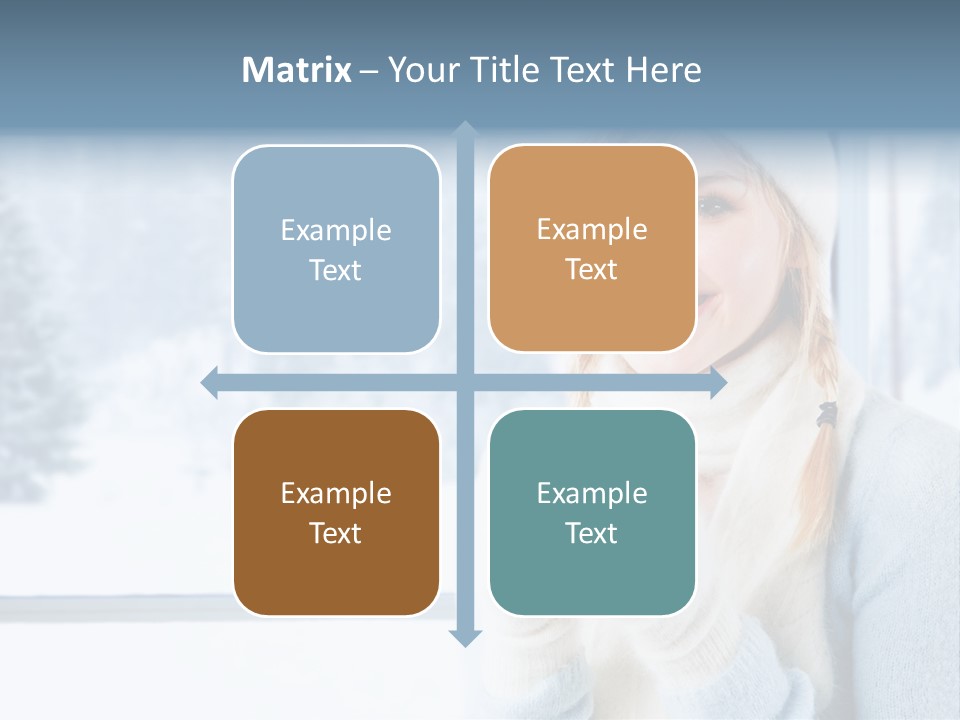 Young Adult Relaxing Lady PowerPoint Template