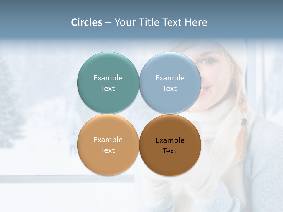 Young Adult Relaxing Lady PowerPoint Template