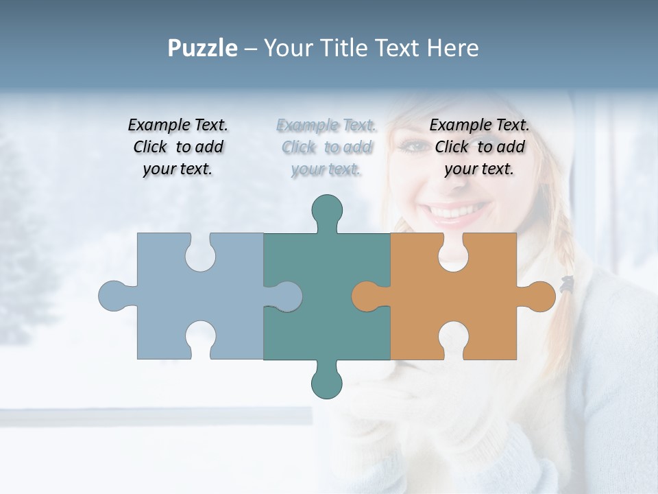 Young Adult Relaxing Lady PowerPoint Template