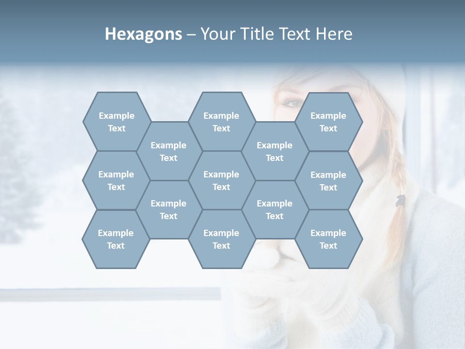 Young Adult Relaxing Lady PowerPoint Template