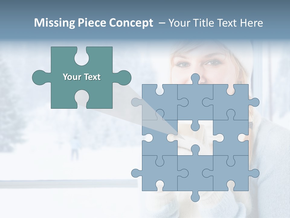 Young Adult Relaxing Lady PowerPoint Template