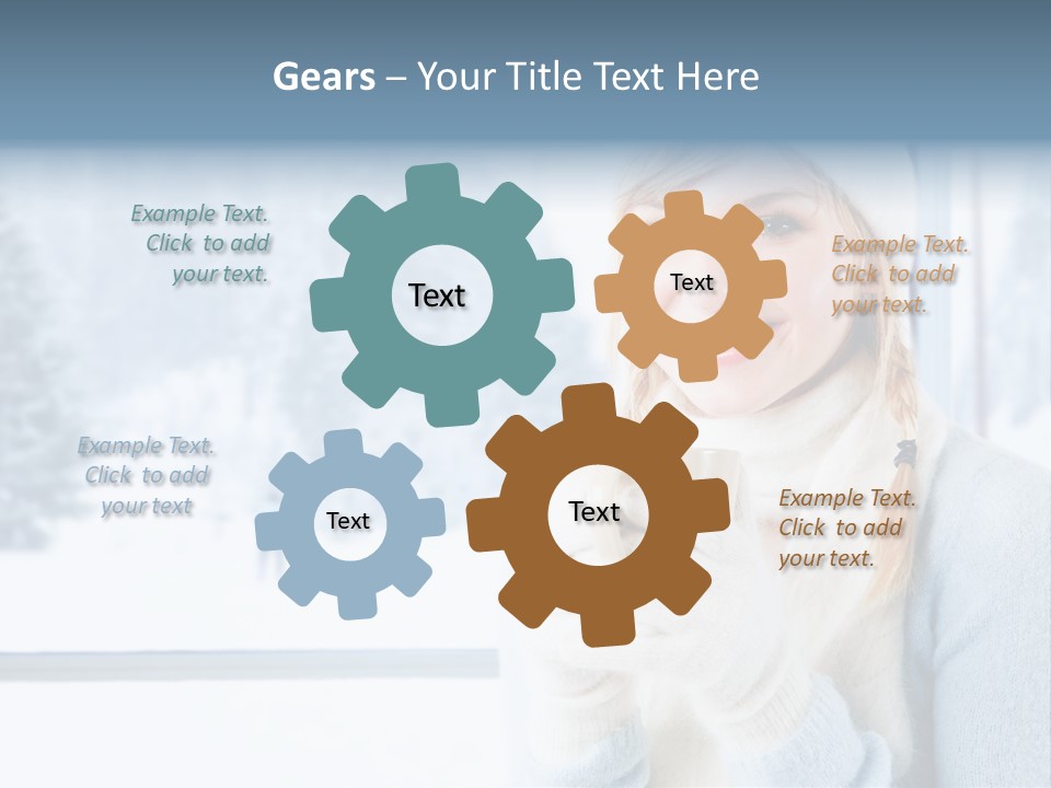 Young Adult Relaxing Lady PowerPoint Template