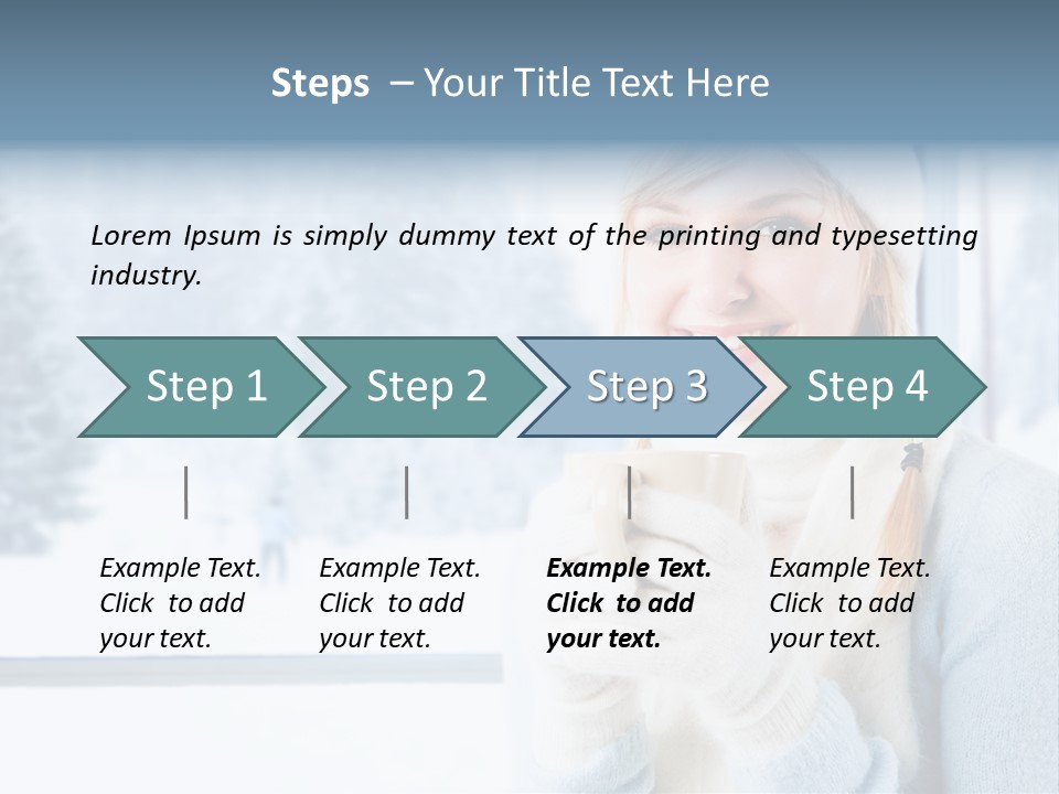 Young Adult Relaxing Lady PowerPoint Template