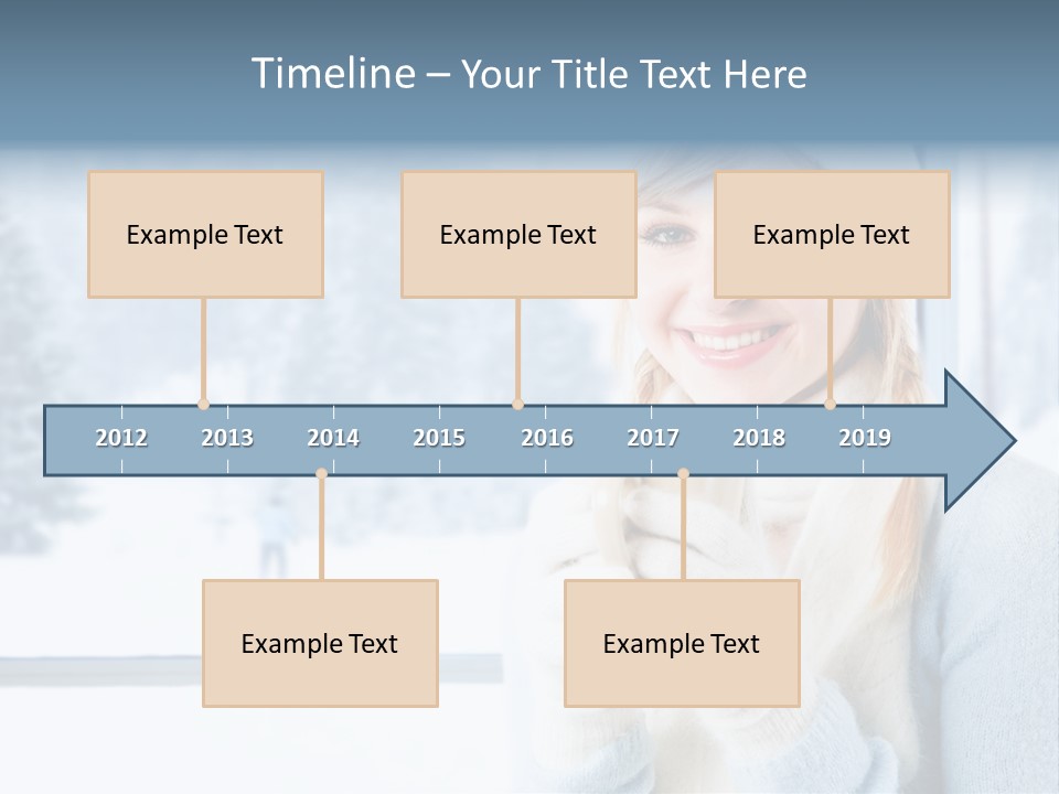 Young Adult Relaxing Lady PowerPoint Template