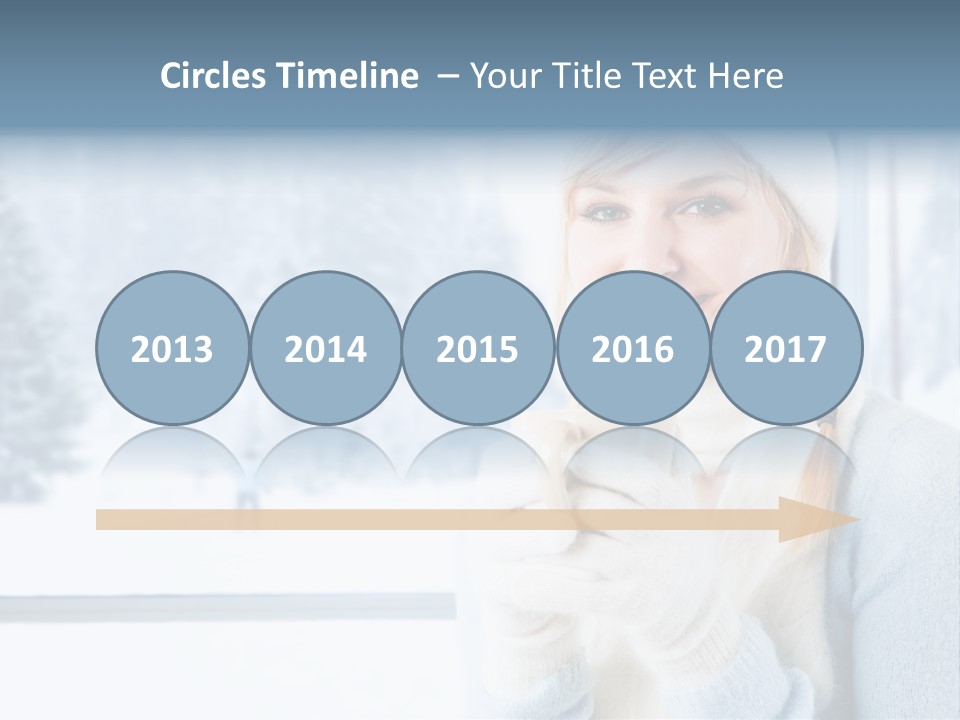 Young Adult Relaxing Lady PowerPoint Template