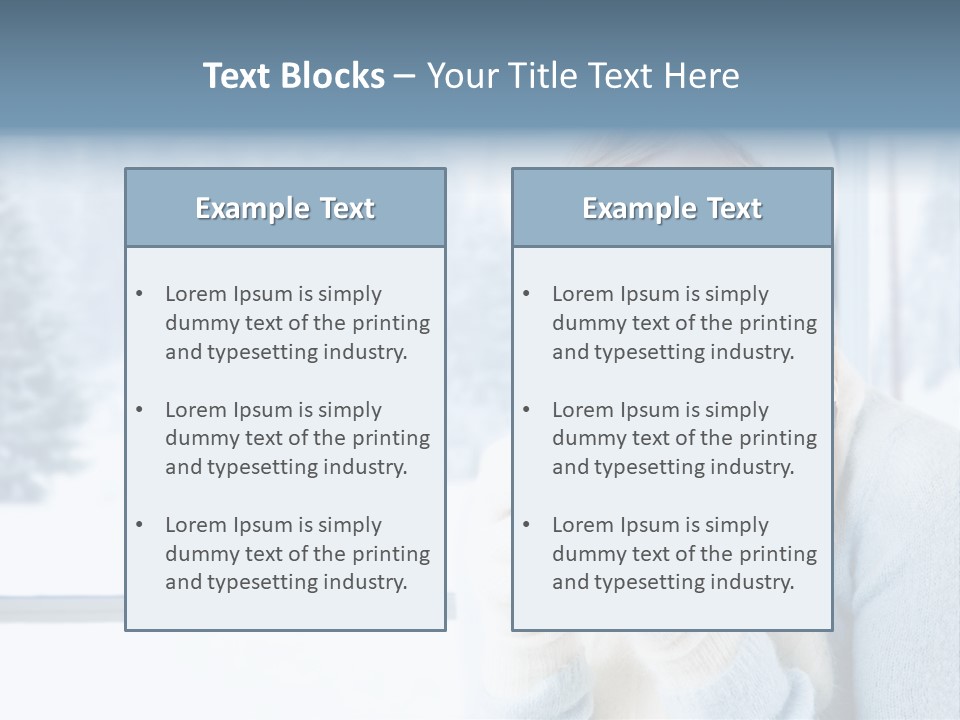 Young Adult Relaxing Lady PowerPoint Template