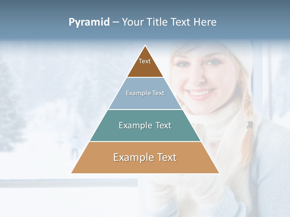 Young Adult Relaxing Lady PowerPoint Template