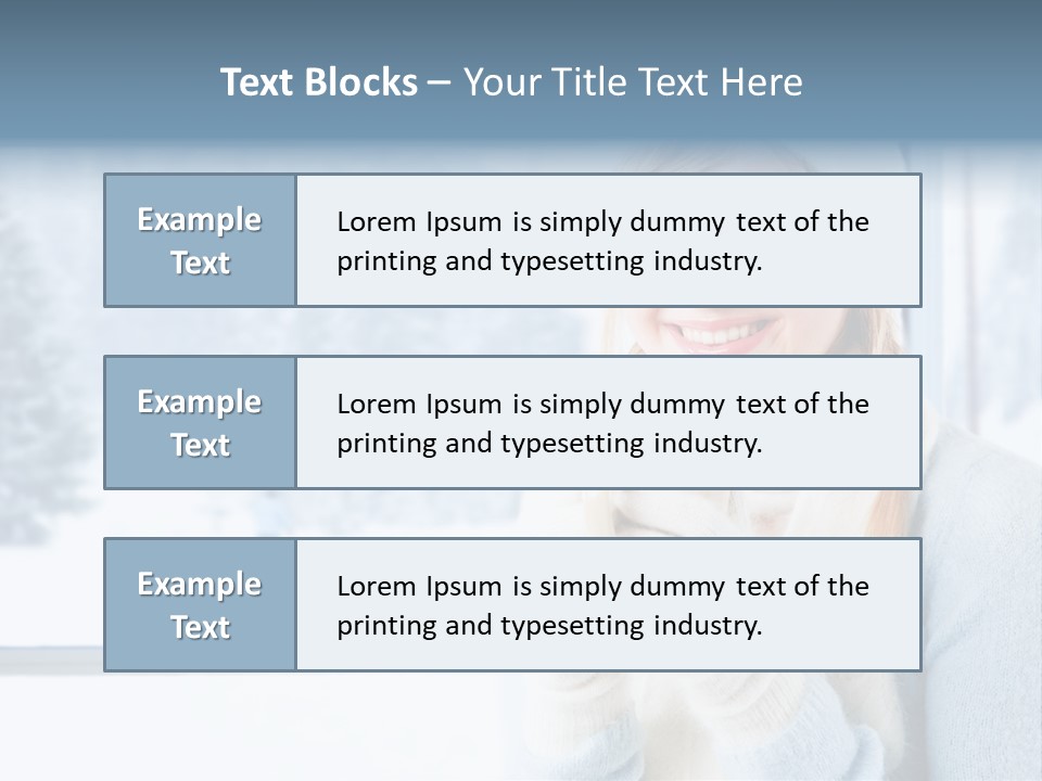 Young Adult Relaxing Lady PowerPoint Template