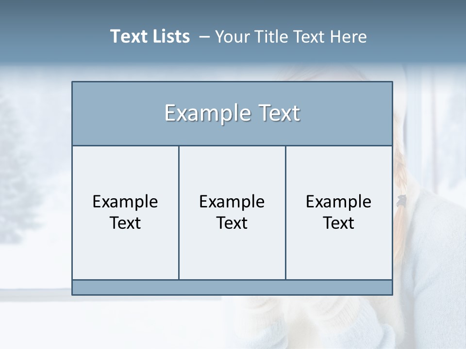 Young Adult Relaxing Lady PowerPoint Template
