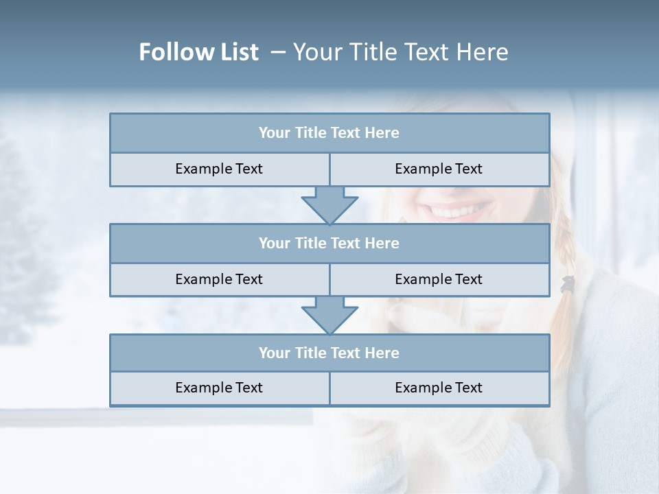 Young Adult Relaxing Lady PowerPoint Template