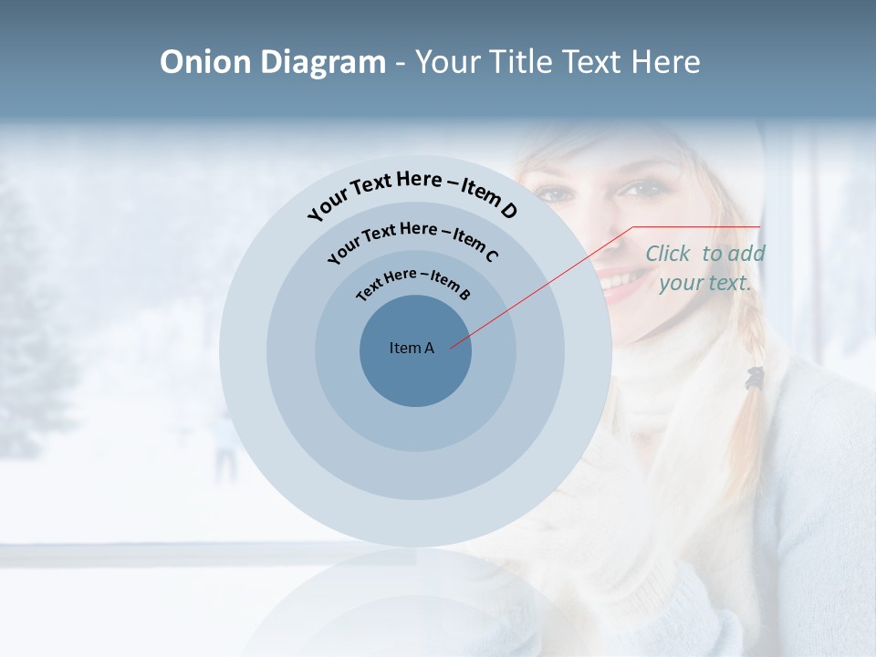 Young Adult Relaxing Lady PowerPoint Template