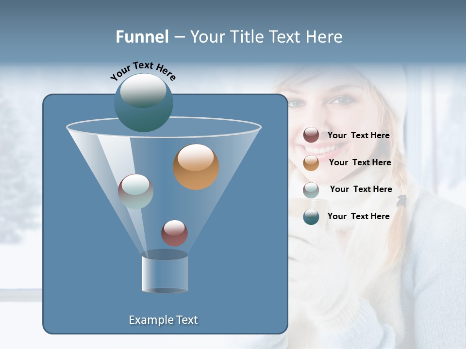 Young Adult Relaxing Lady PowerPoint Template