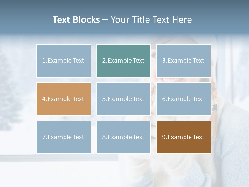 Young Adult Relaxing Lady PowerPoint Template