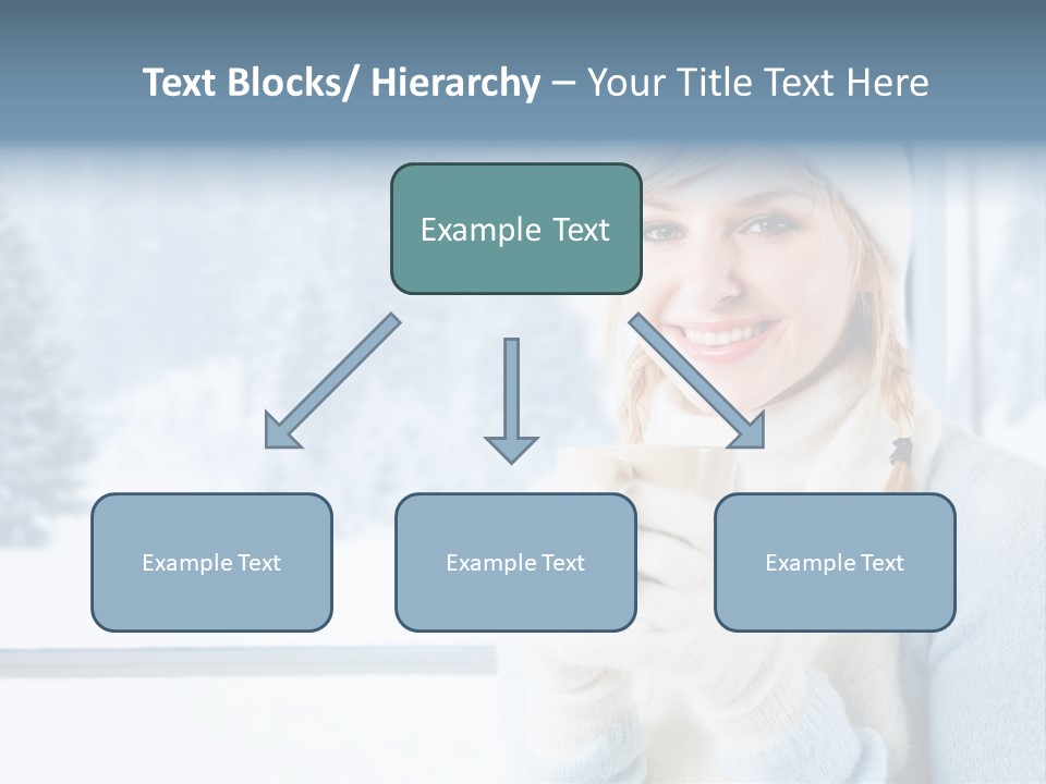 Young Adult Relaxing Lady PowerPoint Template