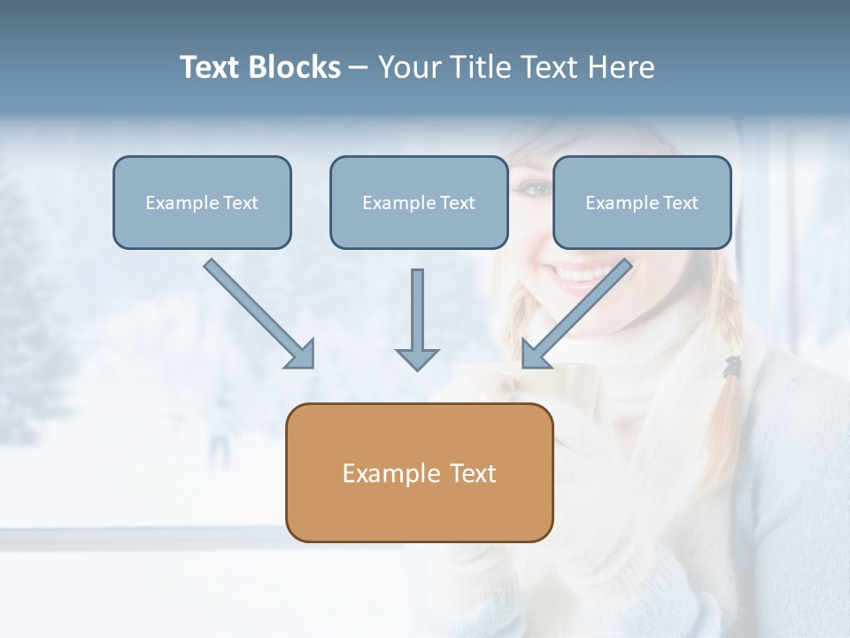Young Adult Relaxing Lady PowerPoint Template